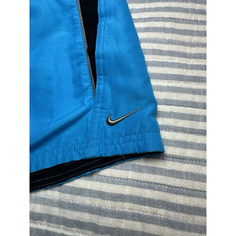 Nike Men's Swim‎ Trunks Shorts Blue Black Lined Drawstring Size Large
